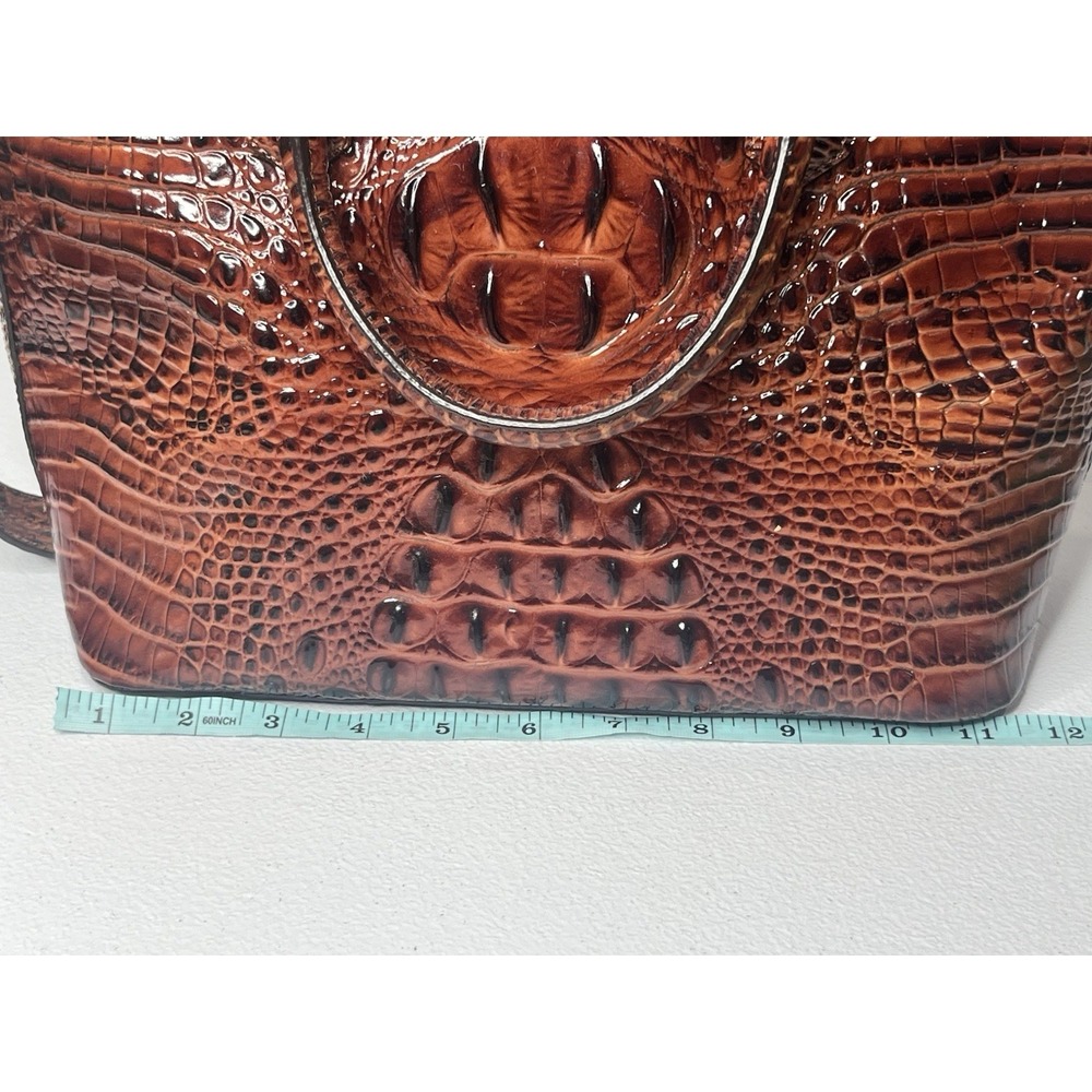 Brahmin Duxbury Satchel Pecan Melbourne Handbag Purse With Strap - Picture 8 of 16